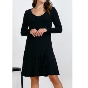 NWT Mod-O-Doc V-Neck Dress w/ Asymmetrical Flounce